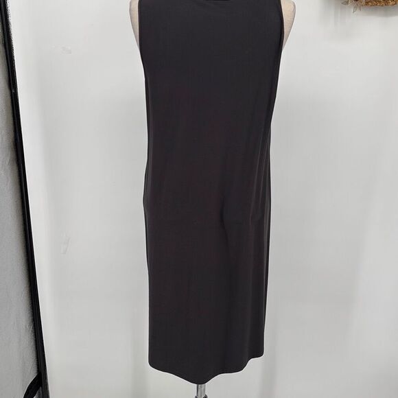 Eileen Fisher Jersey Viscose Scoop Neck Tank Shift Dress Dark Grey‎ M - Picture 11 of 12